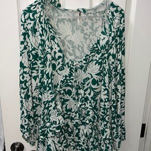 Free people floral ruffle dress